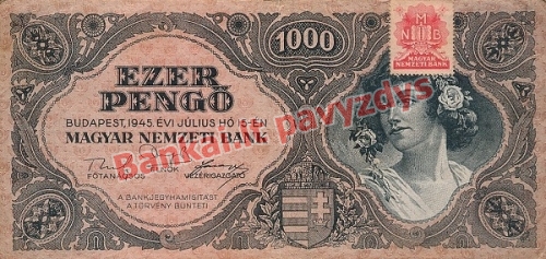 1000 Pengų banknoto priekinė pusė