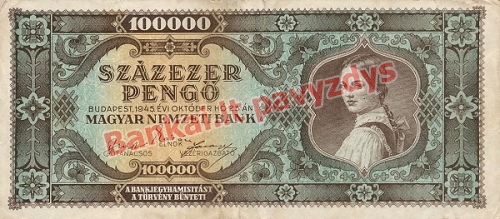 100000 Pengų banknoto priekinė pusė