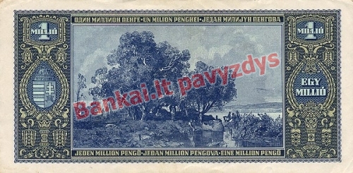 1000000 Pengų banknoto galinė pusė