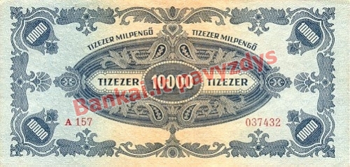 10000 Milpengų banknoto galinė pusė