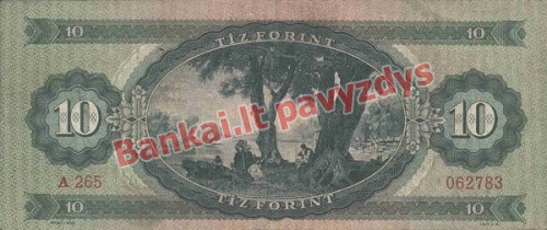 10 Forintų banknoto galinė pusė