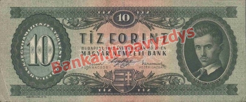 10 Forintų banknoto priekinė pusė