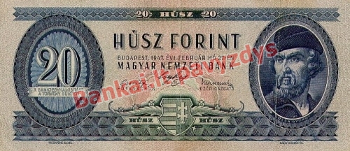 20 Forintų banknoto priekinė pusė