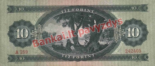 10 Forintų banknoto galinė pusė