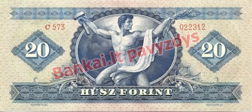 20 Forintų banknoto galinė pusė
