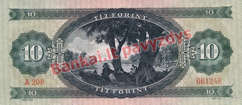 10 Forintų banknoto galinė pusė