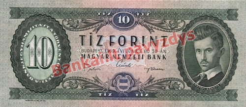10 Forintų banknoto priekinė pusė