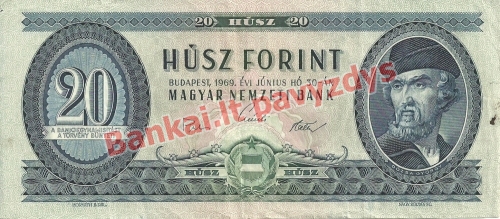 20 Forintų banknoto priekinė pusė