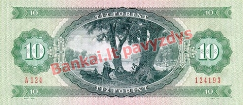10 Forintų banknoto galinė pusė