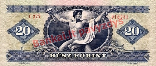 20 Forintų banknoto galinė pusė