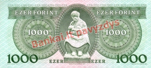 1000 Forintų banknoto galinė pusė