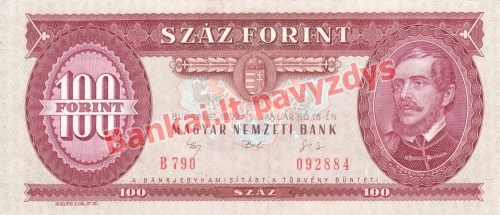 100 Forintų banknoto priekinė pusė