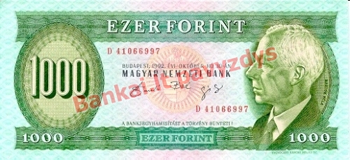 1000 Forintų banknoto priekinė pusė