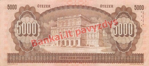 5000 Forintų banknoto galinė pusė