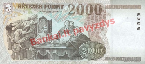2000 Forintų banknoto galinė pusė
