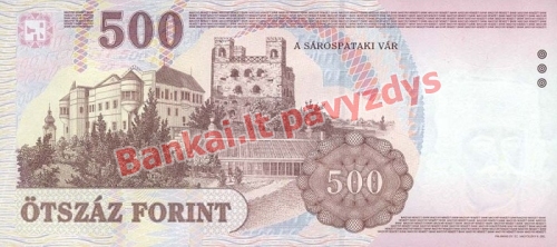 500 Forintų banknoto galinė pusė