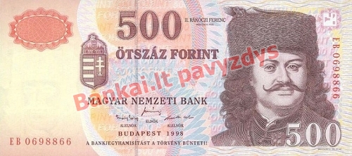 500 Forintų banknoto priekinė pusė