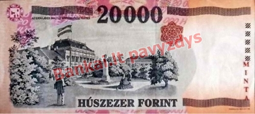 20000 Forintų banknoto galinė pusė