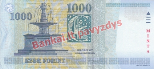 1000 Forintų banknoto galinė pusė