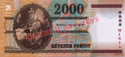 2000 Forintų banknoto galinė pusė