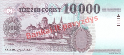 10000 Forintų banknoto galinė pusė