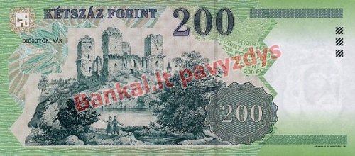 200 Forintų banknoto galinė pusė