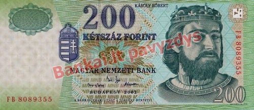 200 Forintų banknoto priekinė pusė