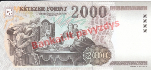 2000 Forintų banknoto galinė pusė