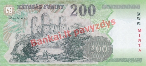 200 Forintų banknoto galinė pusė