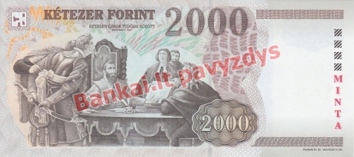 2000 Forintų banknoto galinė pusė