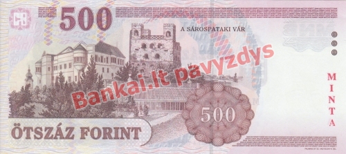 500 Forintų banknoto galinė pusė