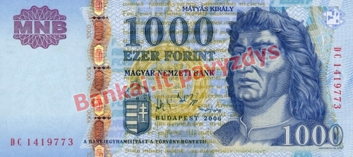 1000 Forintų banknoto priekinė pusė