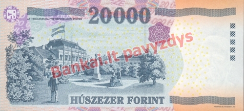 20000 Forintų banknoto galinė pusė