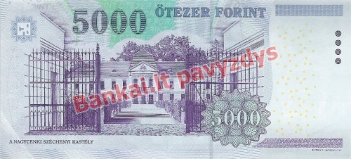 5000 Forintų banknoto galinė pusė
