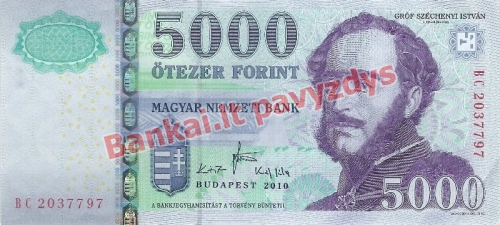 5000 Forintų banknoto priekinė pusė