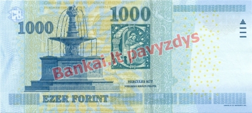 1000 Forintų banknoto galinė pusė