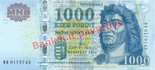 1000 Forintų banknoto priekinė pusė
