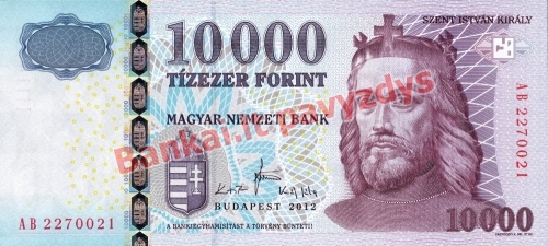 10000 Forintų banknoto priekinė pusė