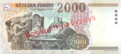 2000 Forintų banknoto galinė pusė