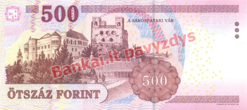 500 Forintų banknoto galinė pusė