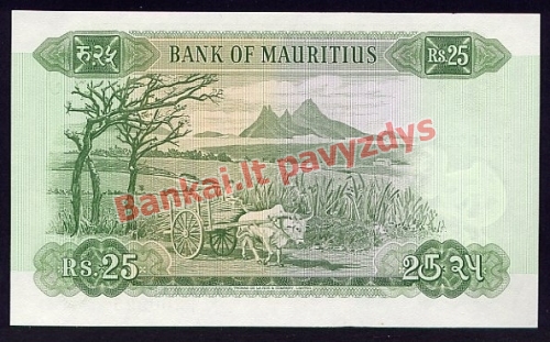 25 Rupijų banknoto galinė pusė