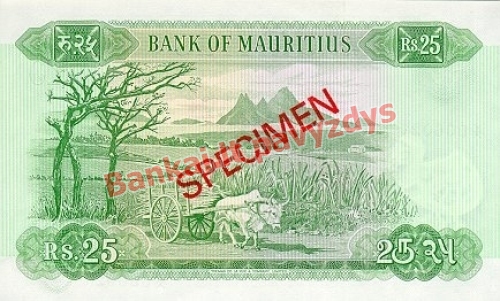 25 Rupees  banknoto galinė pusė