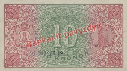 10 Kronų banknoto galinė pusė