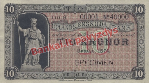 10 Kronų banknoto priekinė pusė