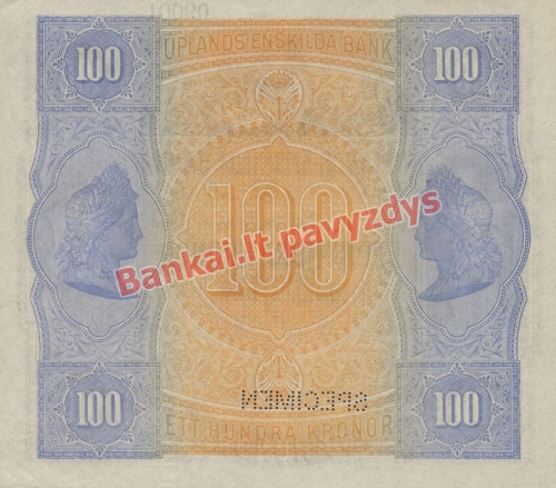 100 Kronų banknoto galinė pusė