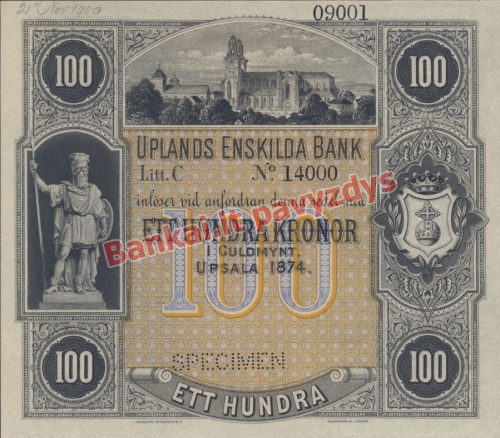 100 Kronų banknoto priekinė pusė