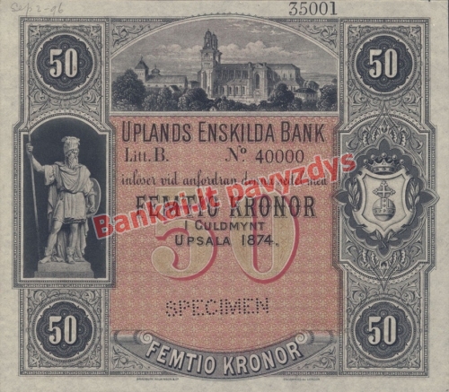 50 Kronų banknoto priekinė pusė