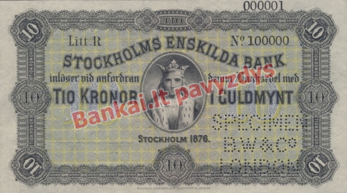10 Kronų banknoto priekinė pusė