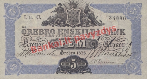 5 Kronų banknoto priekinė pusė