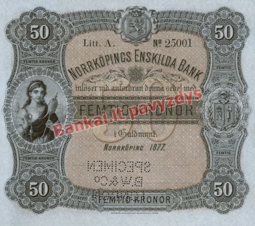 50 Kronų banknoto priekinė pusė
